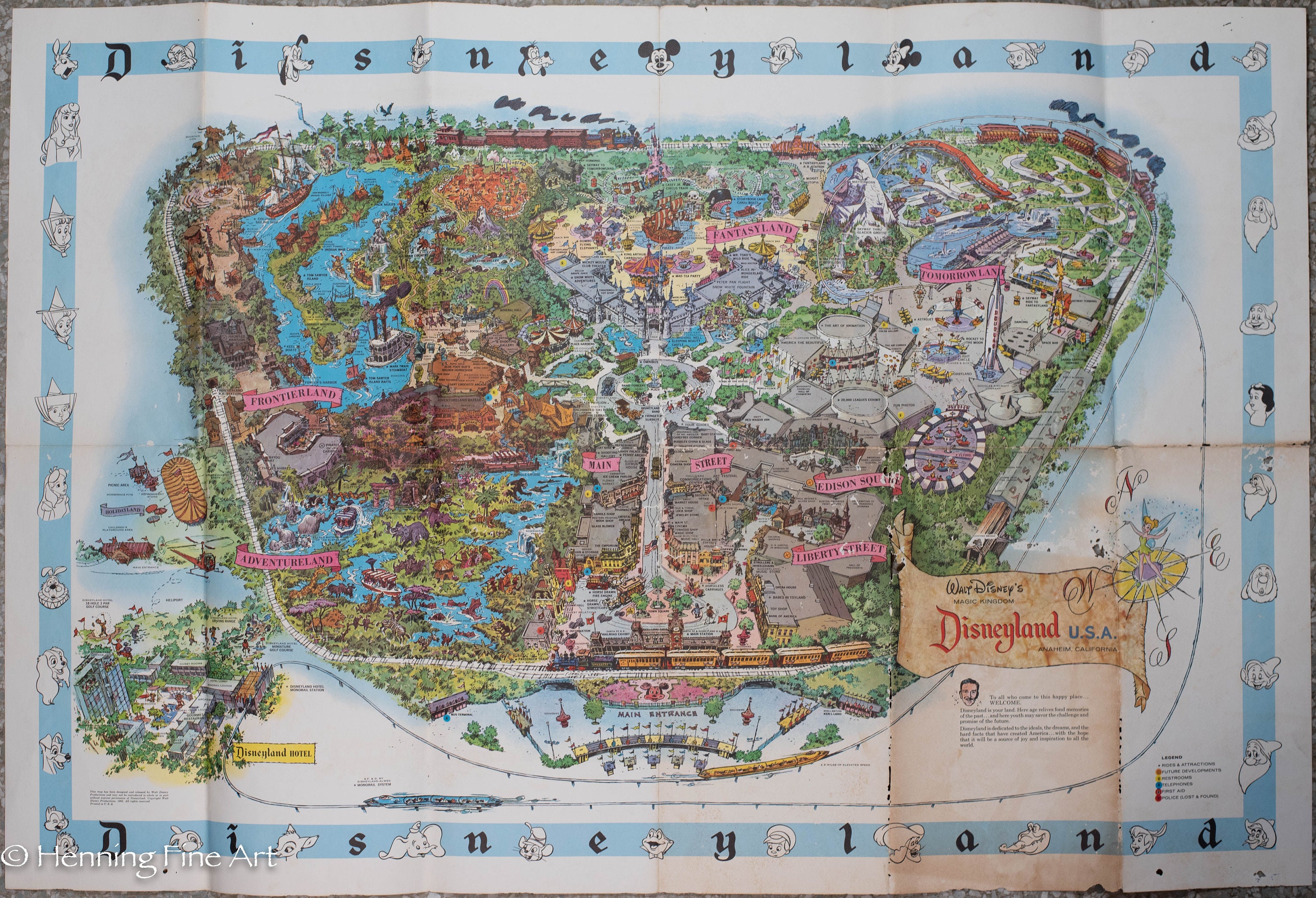 Disney - 70s vintage カリフォルニア ディズニーランド MAP 70S Vintage California Disneyland Map | eBay