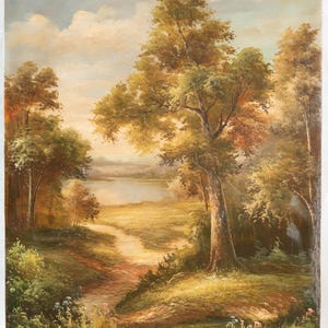 Beautiful Oil Painting of Traditional Romantic Landscape Signed & Fine!