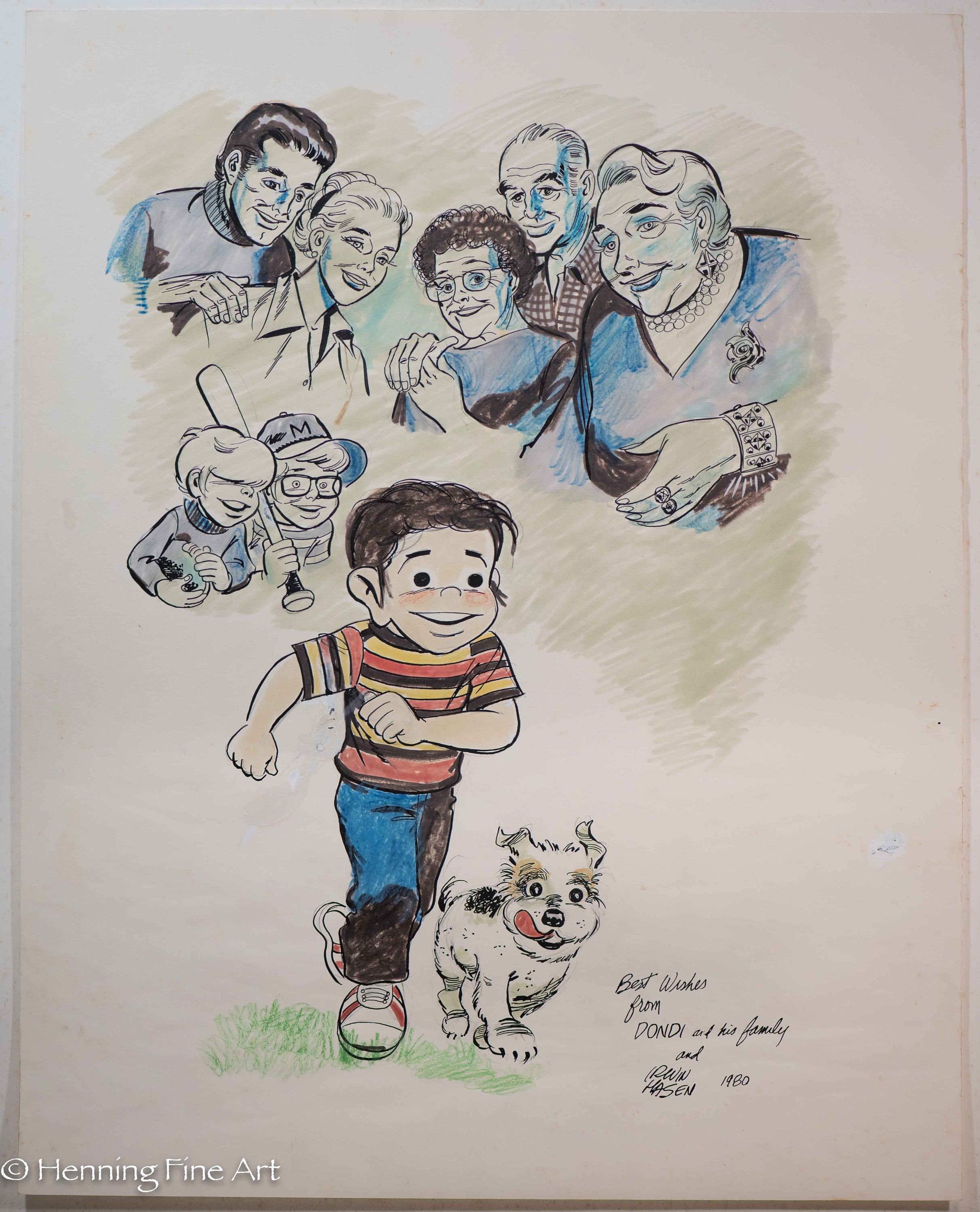 Irwin Hasen Illustration Painting of Dondi and Family Signed & - Etsy New Zealand Irwin Hasen Illustration Painting of Dondi and Family Signed & - Etsy New Zealand