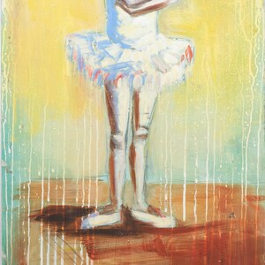 Beautiful Colorful Oil Painting of a Ballerina Dancer Illegibly Signed & Fine!