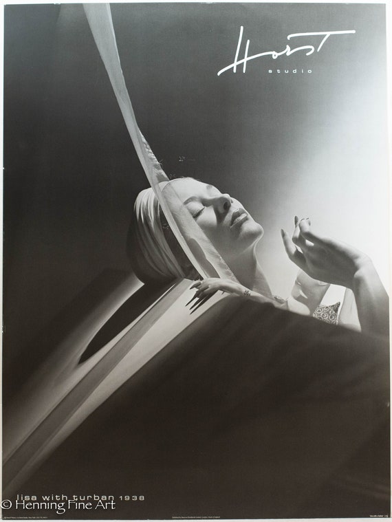 Beautiful Horst P Horst Lisa With a Turban Official Lithograph