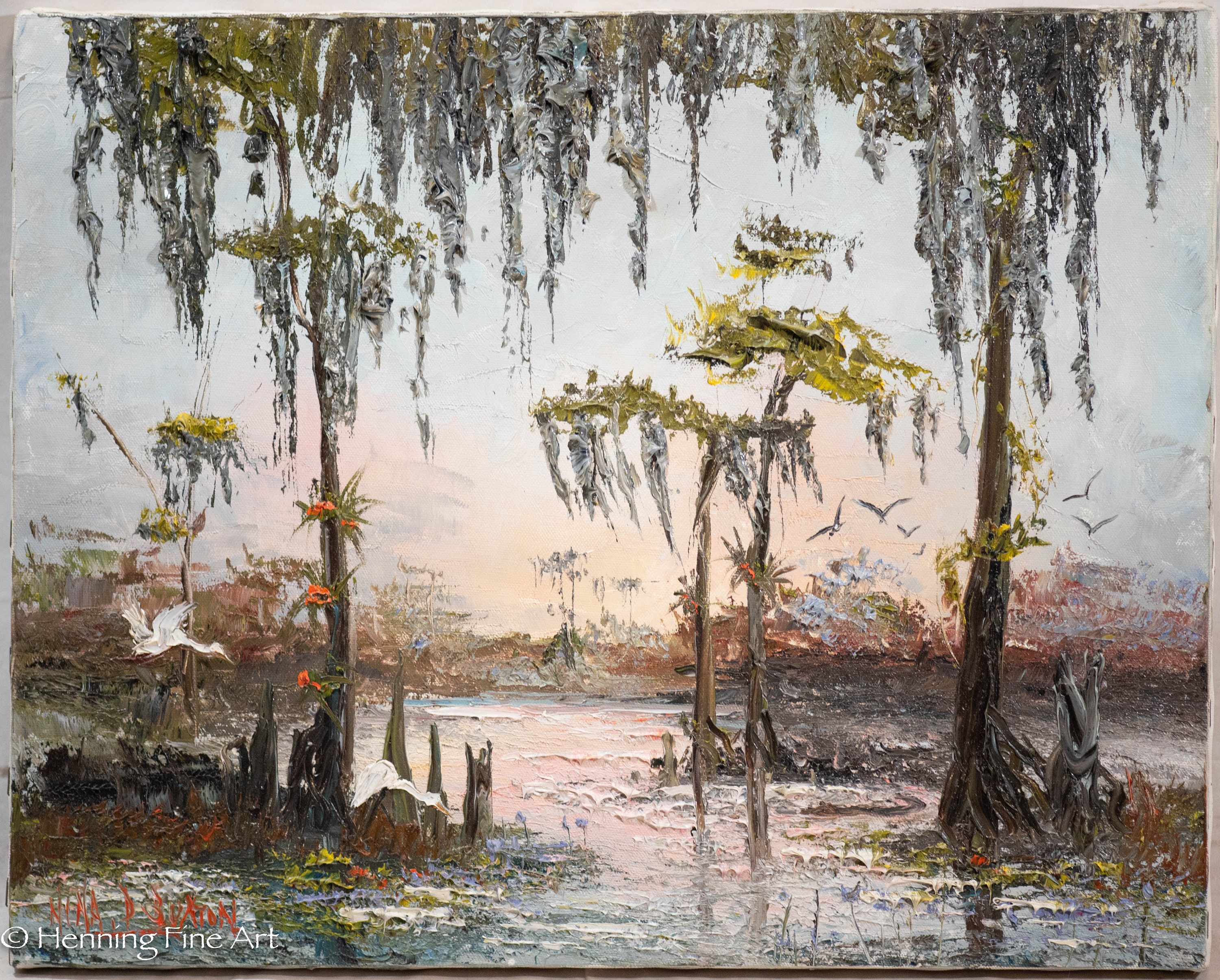 Beautiful Nina Buxton Oil Painting Fine Florida Landscape pic