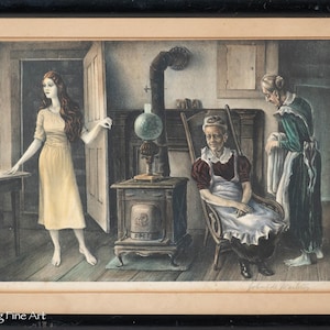 Beautiful John de Martelly Lithograph Love of Barbara Rare WPA Art Signed & FINE