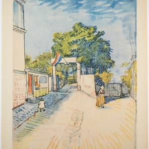 Vintage Vincent Van Gogh Print &quot;Entrance to the Moulin de la Galette&quot;, Nice!