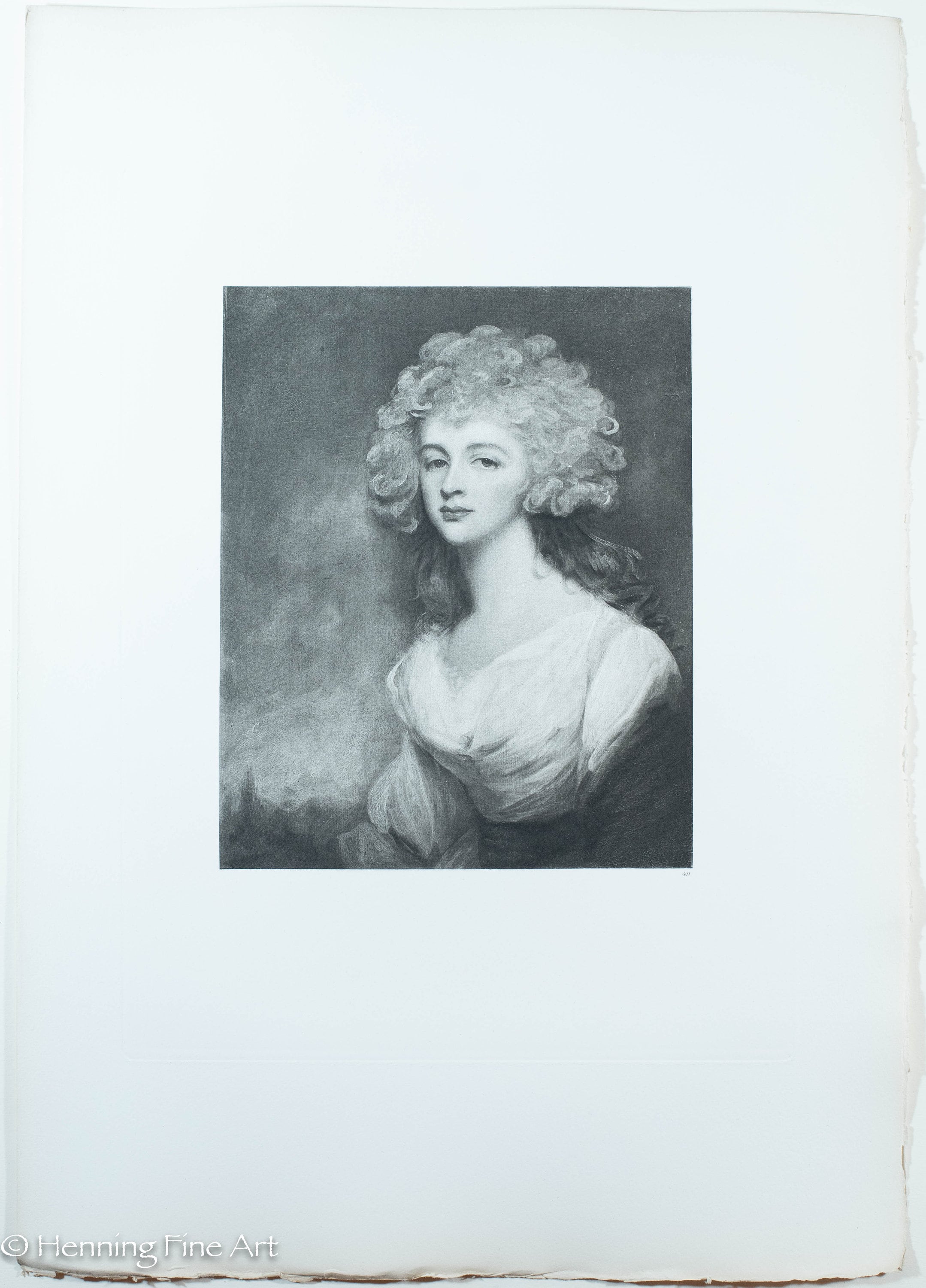 Antique George Romney Photogravure Engraving Portrait of Lady Altamont ...
