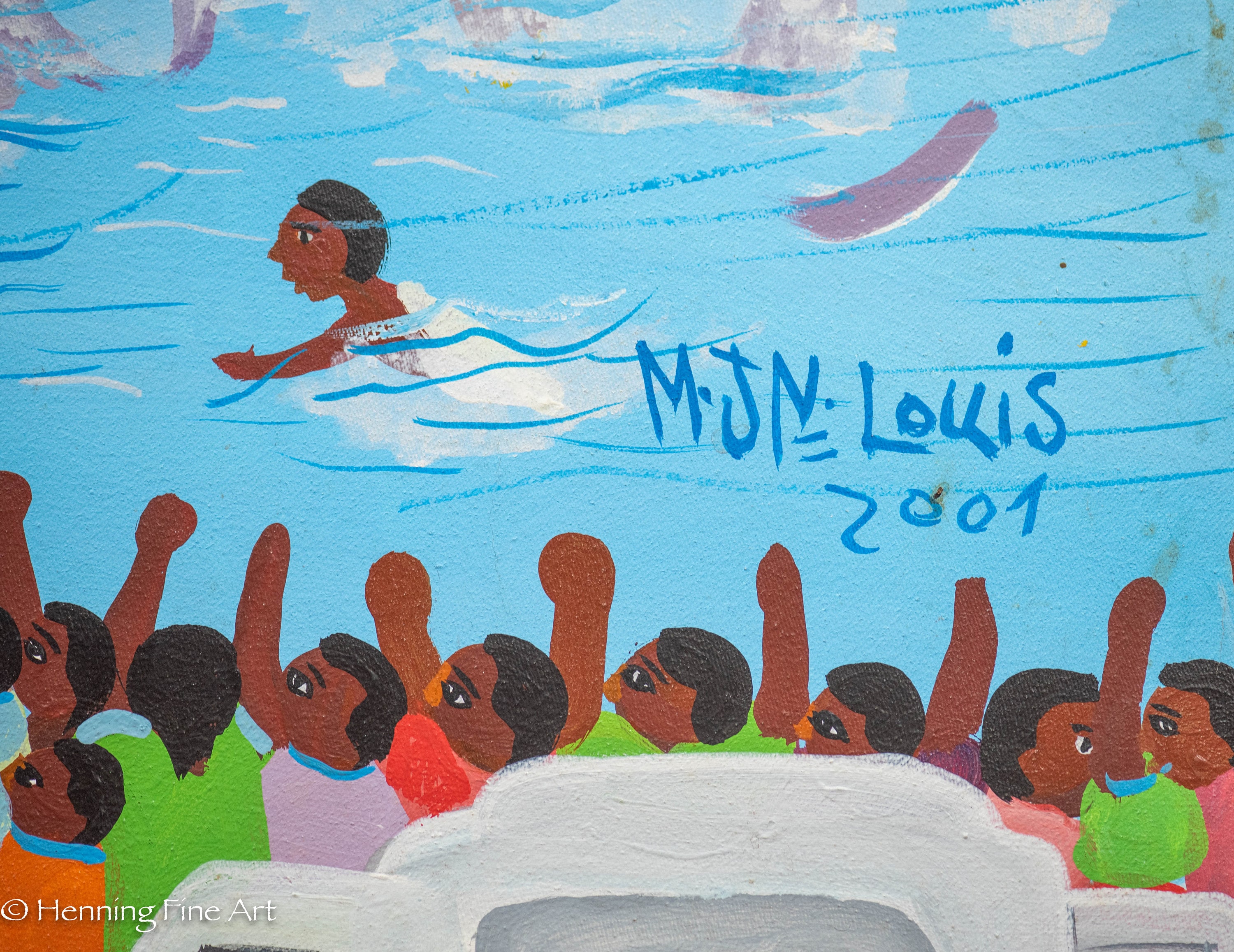 Beautiful Maxan Jean Louis Haitian Oil Painting Rescue Etsy