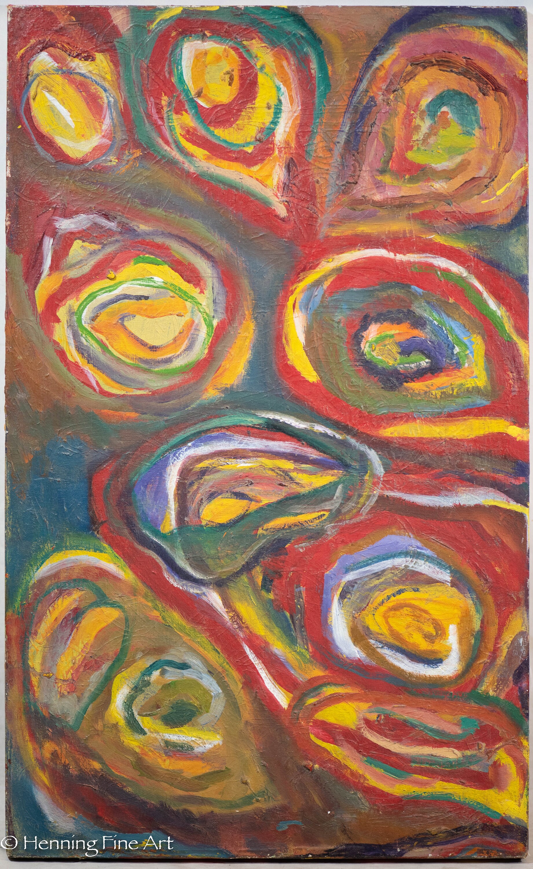 Beautiful Abstract Oil Painting by Eva Marie Santiago Circular