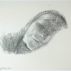 Rare Kathe Kollwitz Original Collotype Lithograph &quot;Schlafende&quot; on Laid Paper, Beautiful!