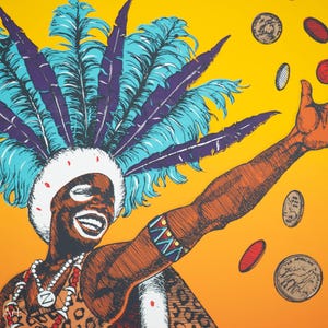 1992 Zulu Social Aid and Pleasure Club Silkscreen Signed & Numbered, FINE! bild 5