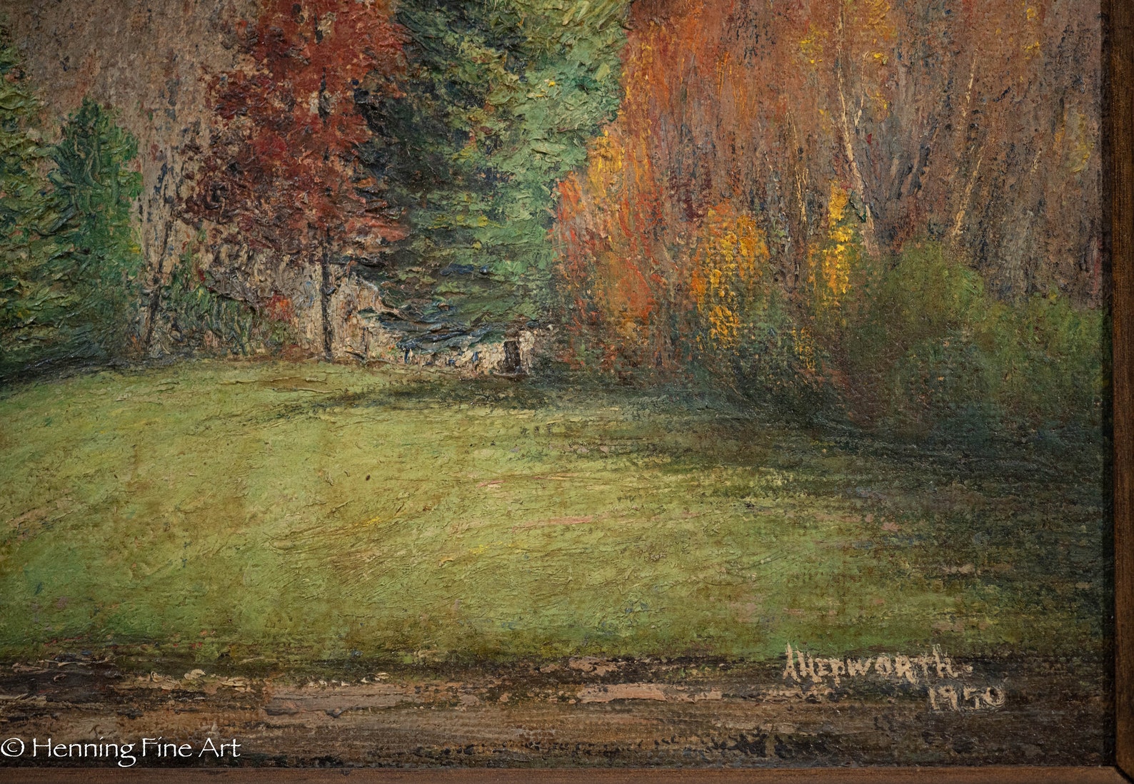Beautiful Alfred Hepworth Oil Painting New York Autumn Mountain ...