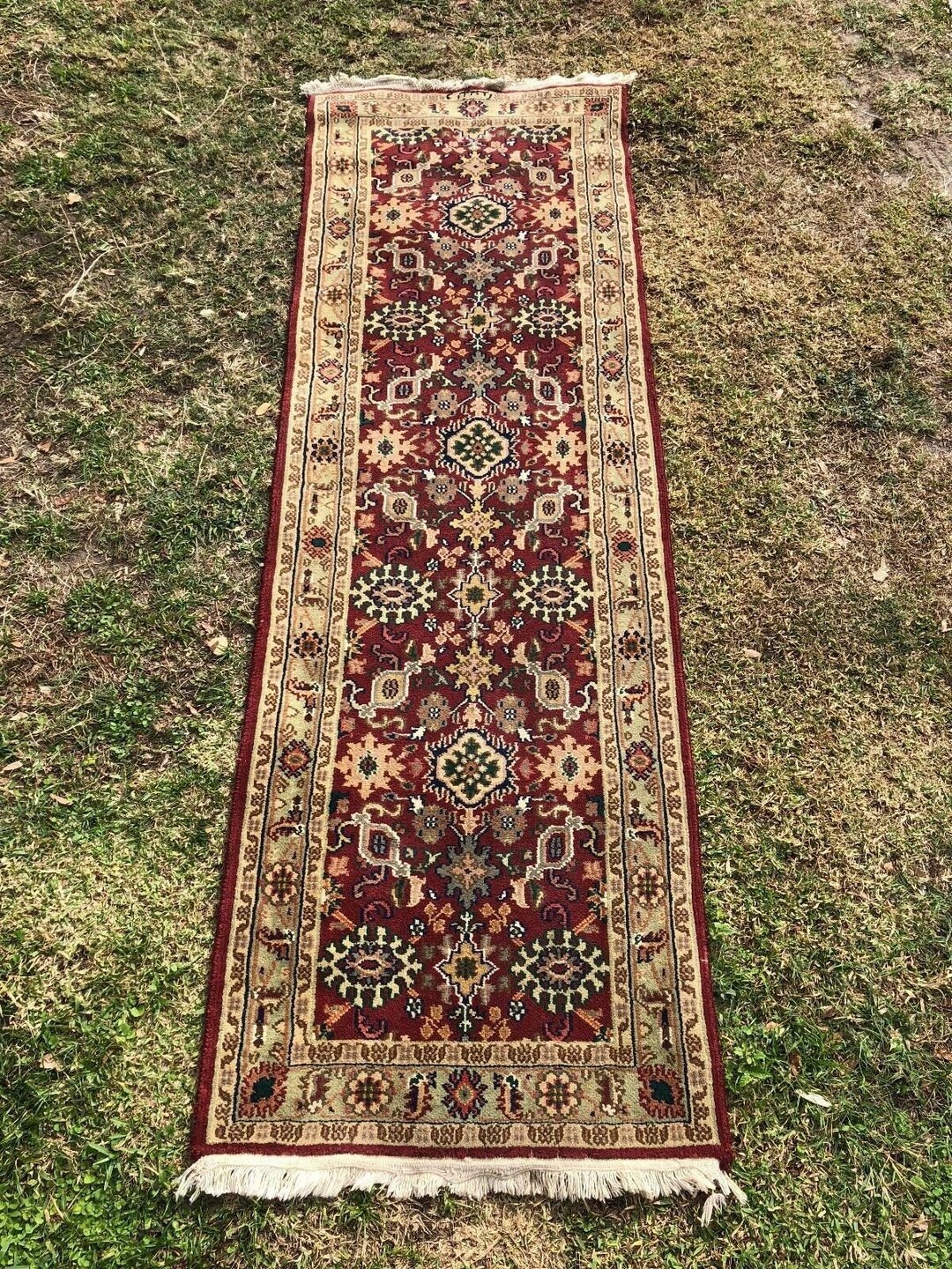Beautiful Red Rug, Long Runner, 92 Inches Long - Etsy