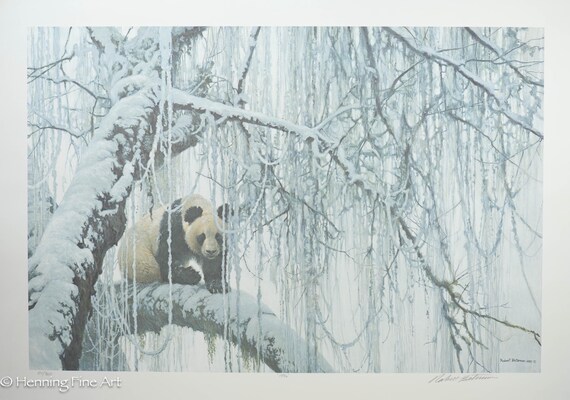 Stunning Robert Bateman Signed Lithograph Winter Filigree Giant