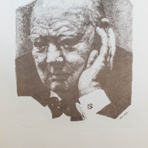 Beautiful Sarah Churchill I Have Achieved Signed Print Winston Churchill FINE!