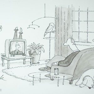 Rare Original The New Yorker Illustration Drawing Published, Signed & Fine 24