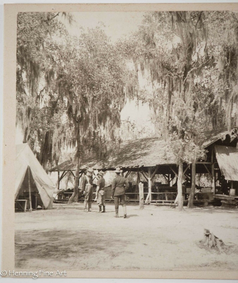Historical Antique Military Candid Photograph C1900 Tampa Lakeland Florida 3439