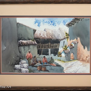 Beautiful Vintage Impressionist Painting of Cusco, Peru Colorful, Signed & FINE!