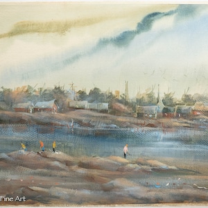 Beautiful Franklin Bates Oil Painting Vintage Ohio Artist, FINE! 5/6