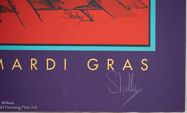 1992 Zulu Social Aid and Pleasure Club Silkscreen Signed & Numbered, FINE! bild 7