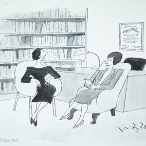 Rare Original The New Yorker Illustration Drawing Published, Signed & Fine 11