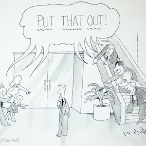 Rare Original The New Yorker Illustration Drawing Published, Signed & Fine 14
