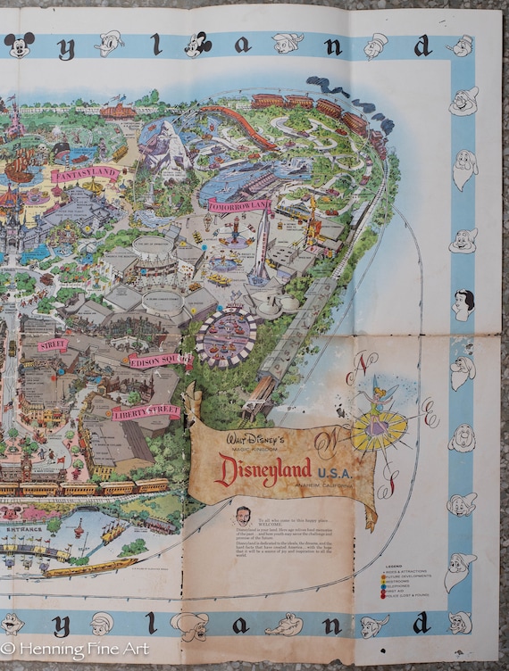 ディズニーランド ヴィンテージ パークマップ ポスター Vintage