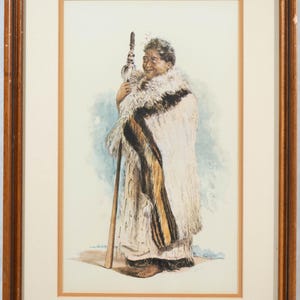 Beautiful Vintage George Angas Print of Native Māori New Zealand Chief Tamati Waka Nene
