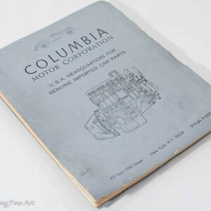 Columbia Motor Corporation Car Parts Catalogue Rare Original