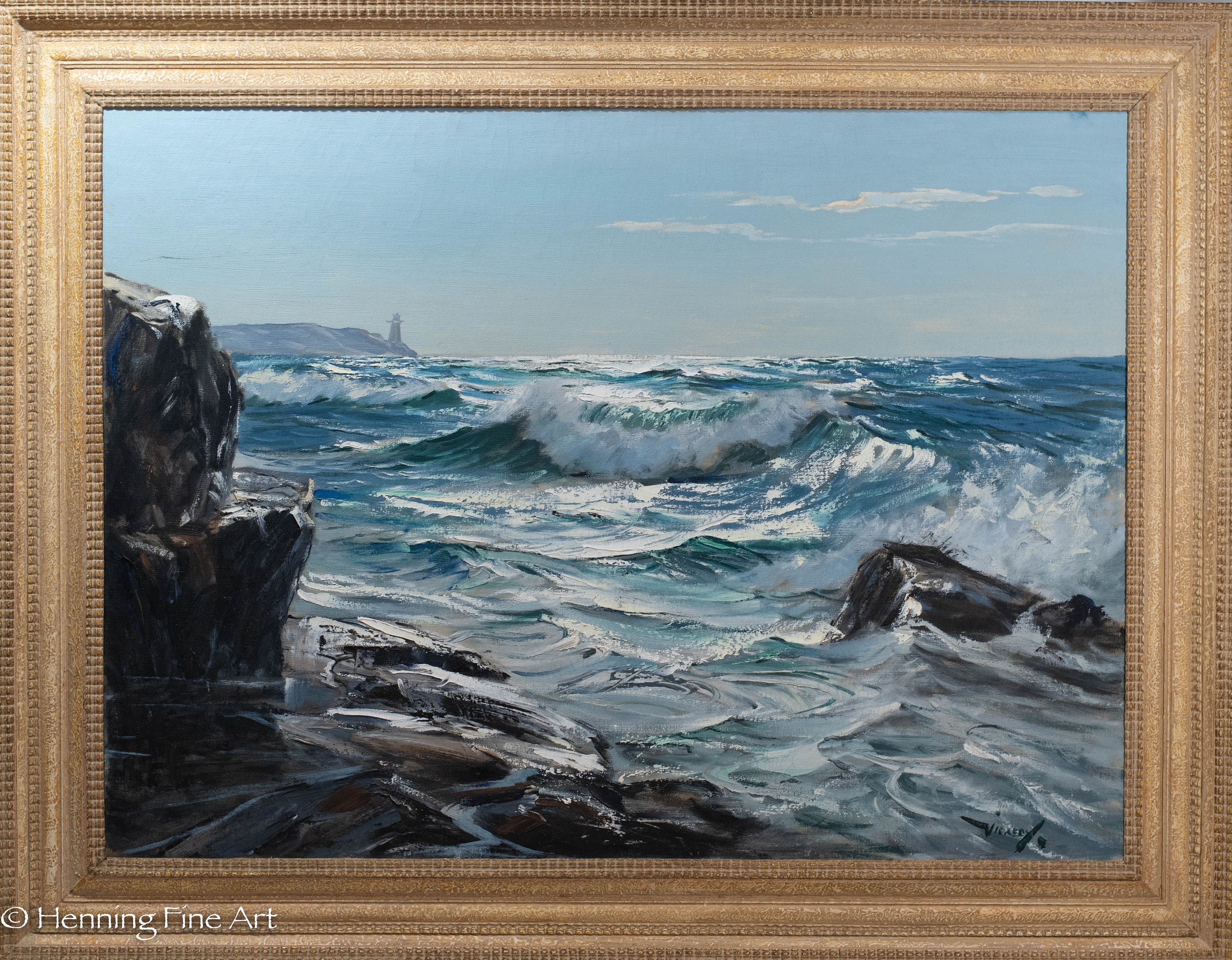 Beautiful Charles Vickery Oil Painting Seascape Impressionist - Etsy