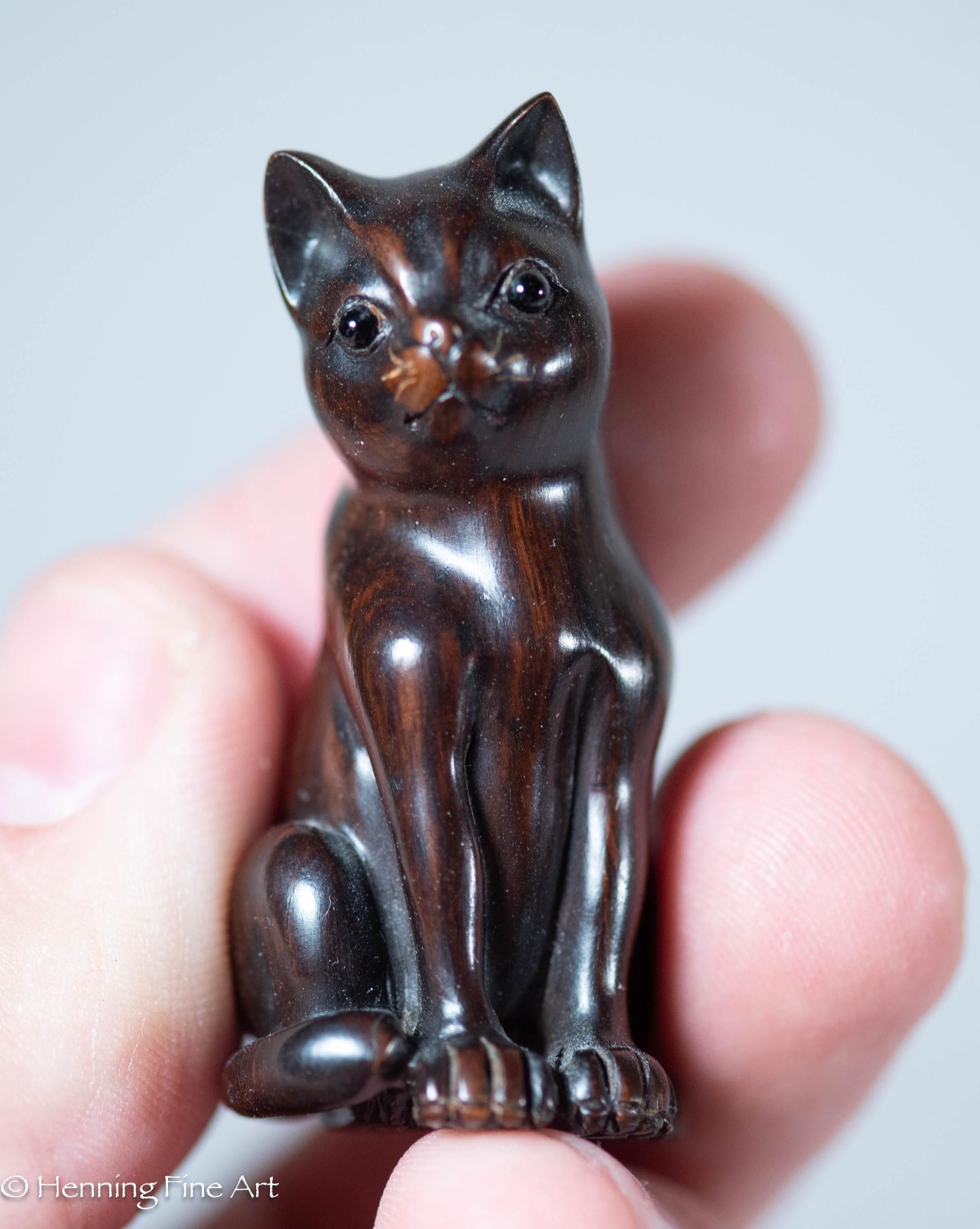 ヤセネコさん専用 Netsuke Cat - Etsy