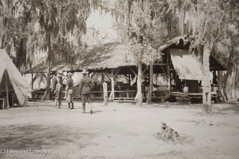 Historical Antique Military Candid Photograph C1900 Tampa Lakeland Florida 3439