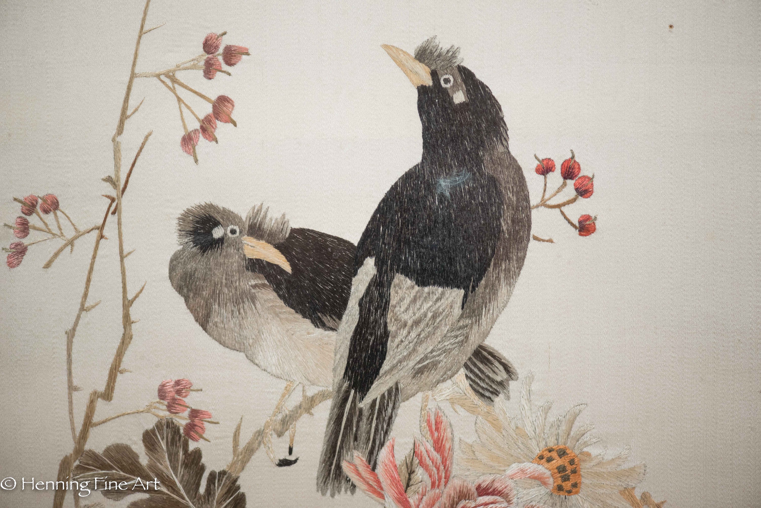 HONG KONG BEAUTIFUL 7 HAND MADE COTTON BIRDS OISEAUX FAITS