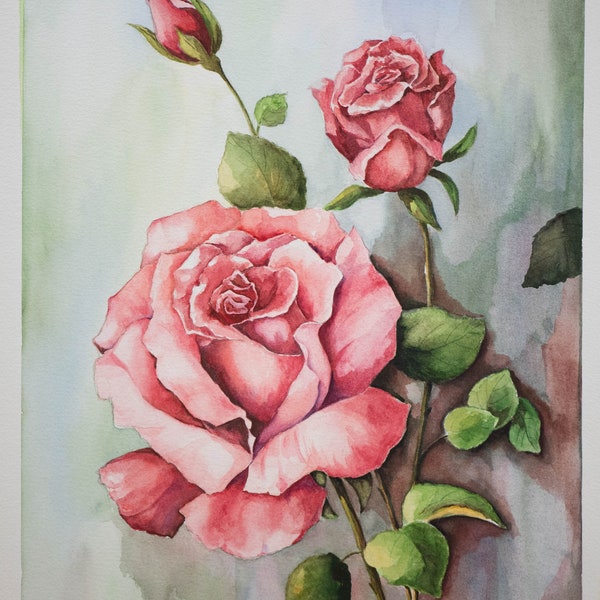 Valerie Watercolor Painting Etsy