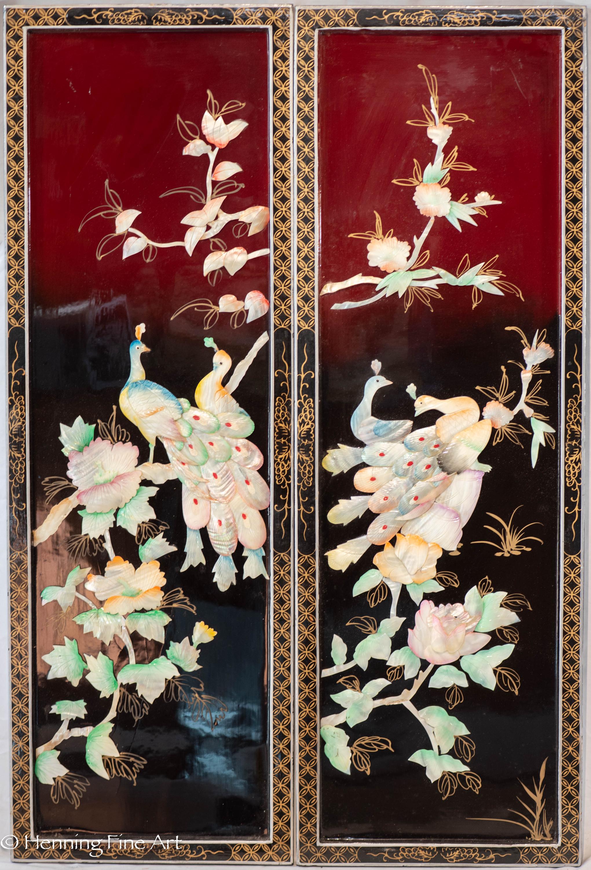 Antique Painted Japanese Screens - Etsy