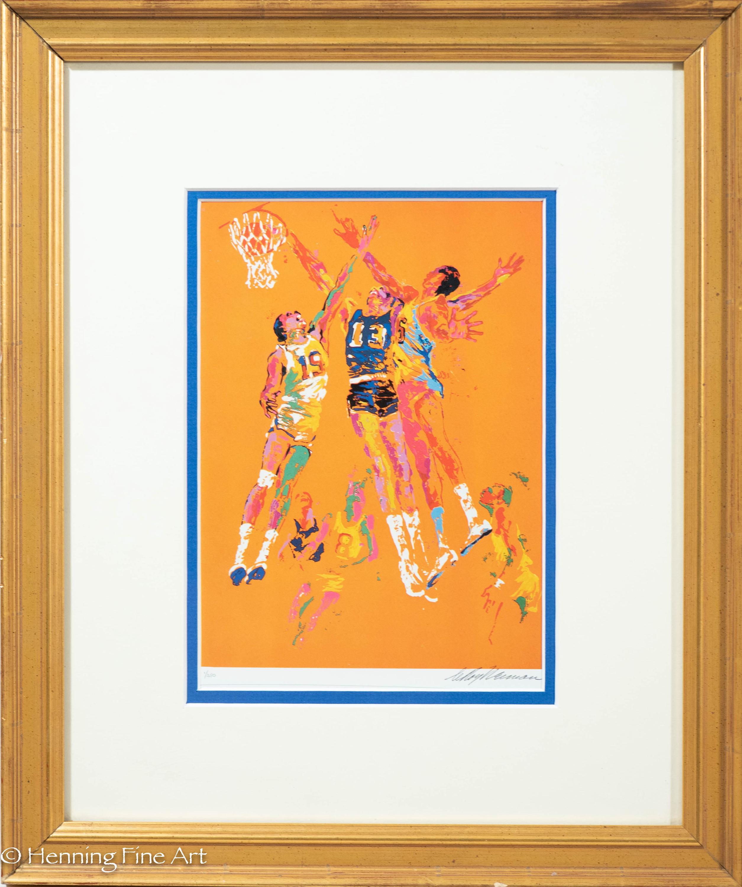 COUNTUP 2001 フレームアート Beautiful Vibrant Leroy Neiman Reproduction Basketball Print of