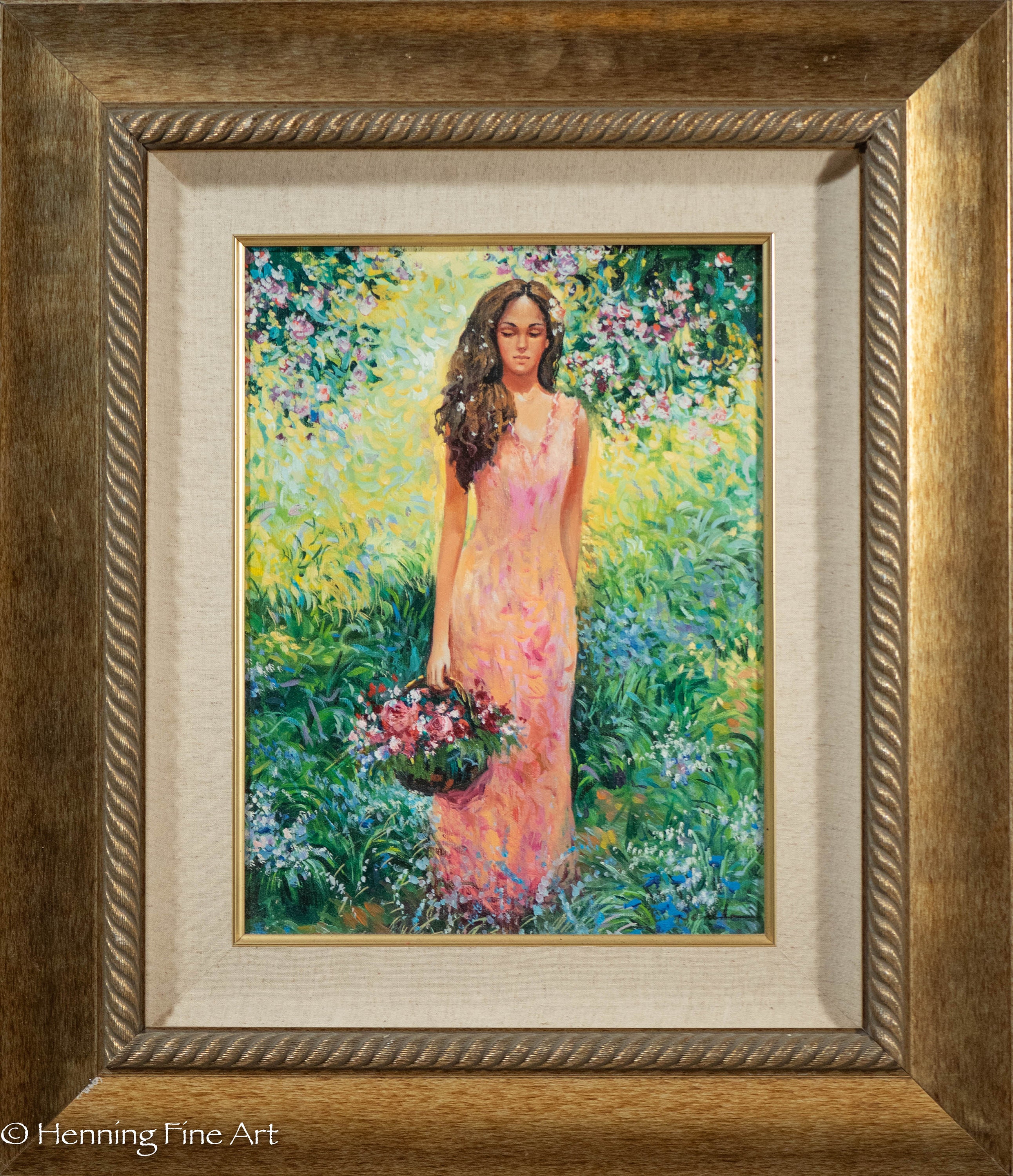 絵画 Oil painting of beautiful flowers. Beautiful Floral Oil Painting Signed J Moran Framed Small