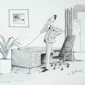 Rare Original The New Yorker Illustration Drawing Published, Signed & Fine 19