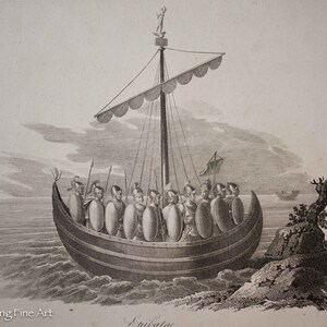 Beautiful Antique Roman Engraving &quot;Epifatae&quot; 19th Century, Fine! 5