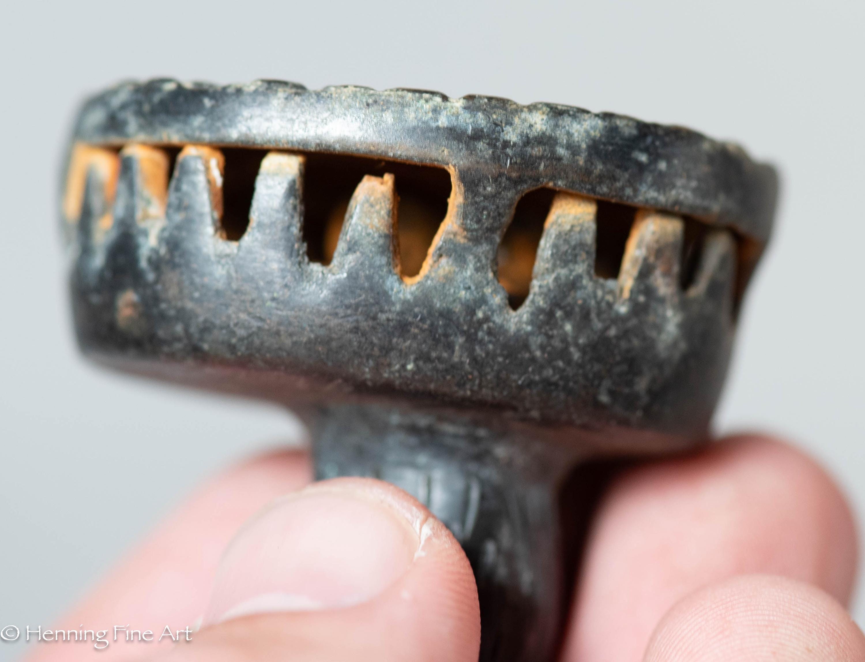 Vintage Asian Bronze Foot Scrubber Rattle, Figural Animal Bronze 2.25 ...