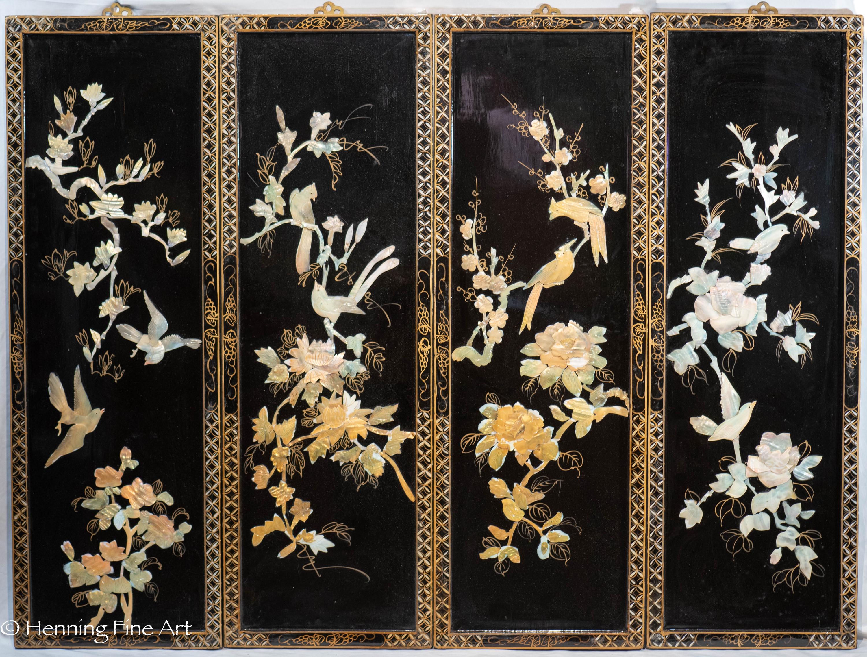 Antique Painted Japanese Screens - Etsy
