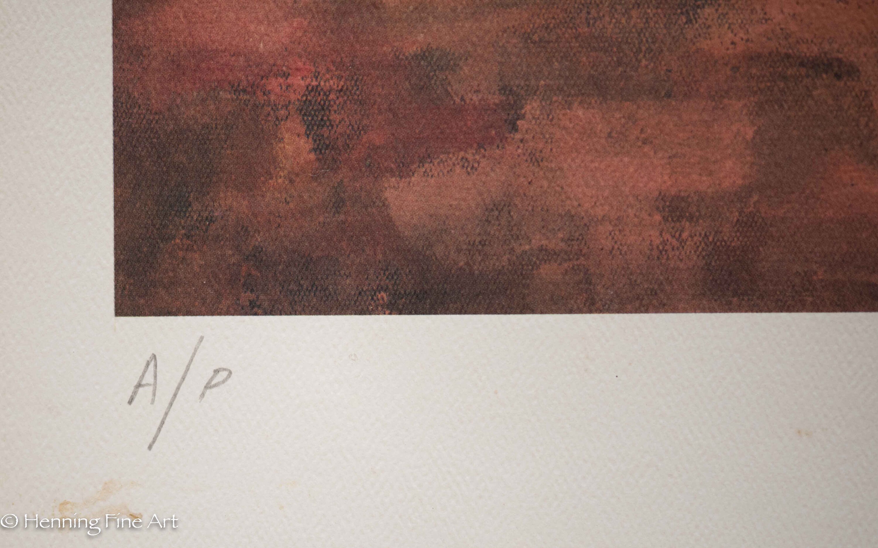 Beautiful Vintage Artist Proof Lithograph Signed Judaic Abstract