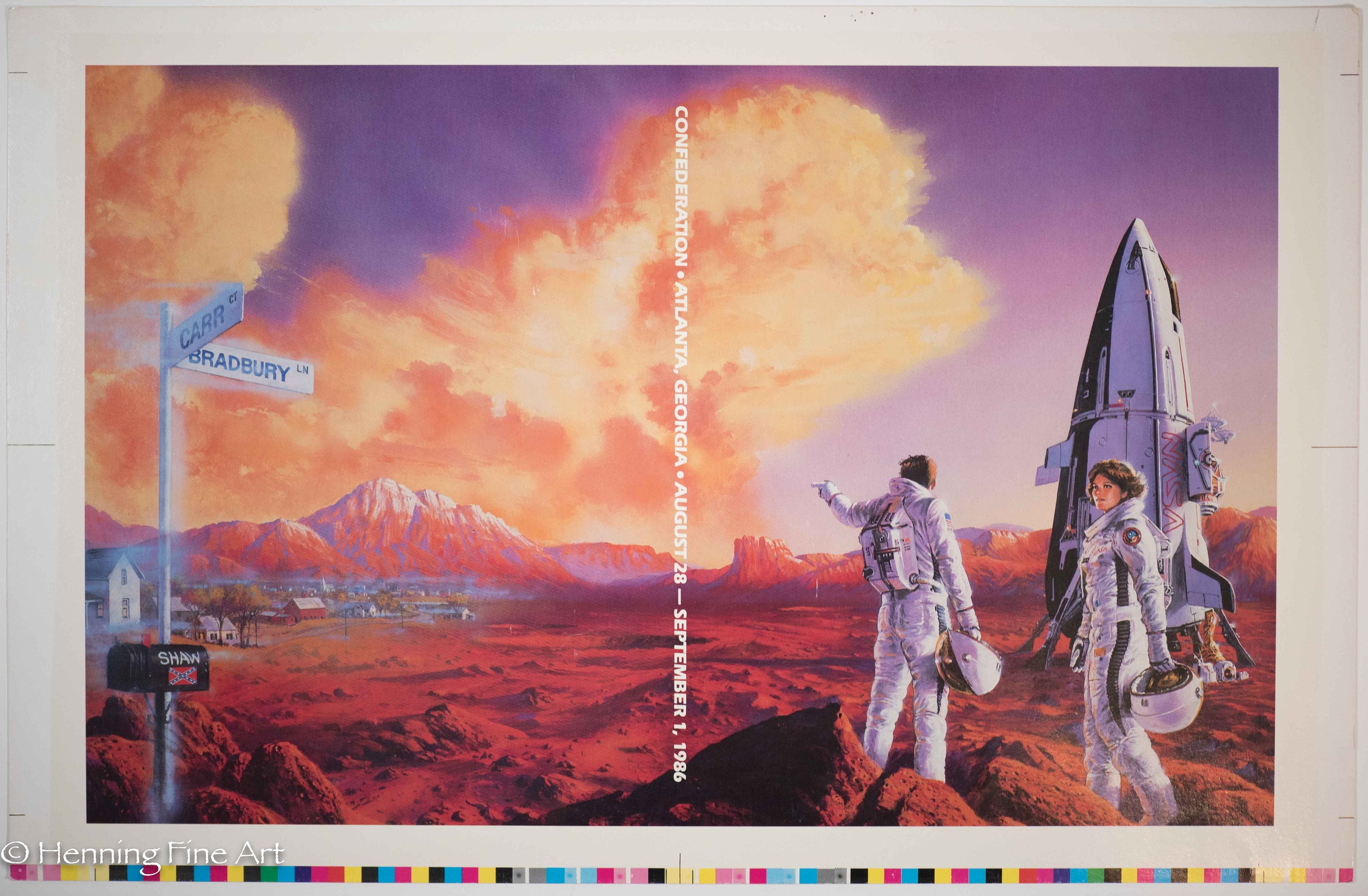 Ray Bradbury the Martian Chronicles Fantasy Illustration Book Etsy