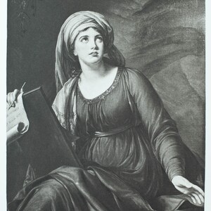 Antique Elisabeth Vigee Lebrun Photogravure Engraving Portrait Lady Hamilton