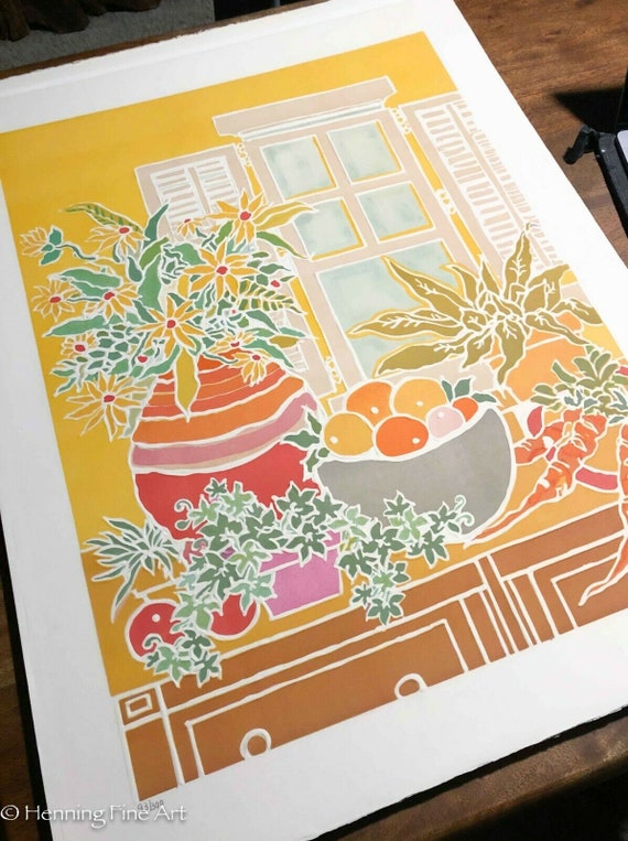 Still Wild サラ・ローレ・エンゲルハルド サイン入り Edward Sokol Limited Edition Signed Embossed Serigraph Floral