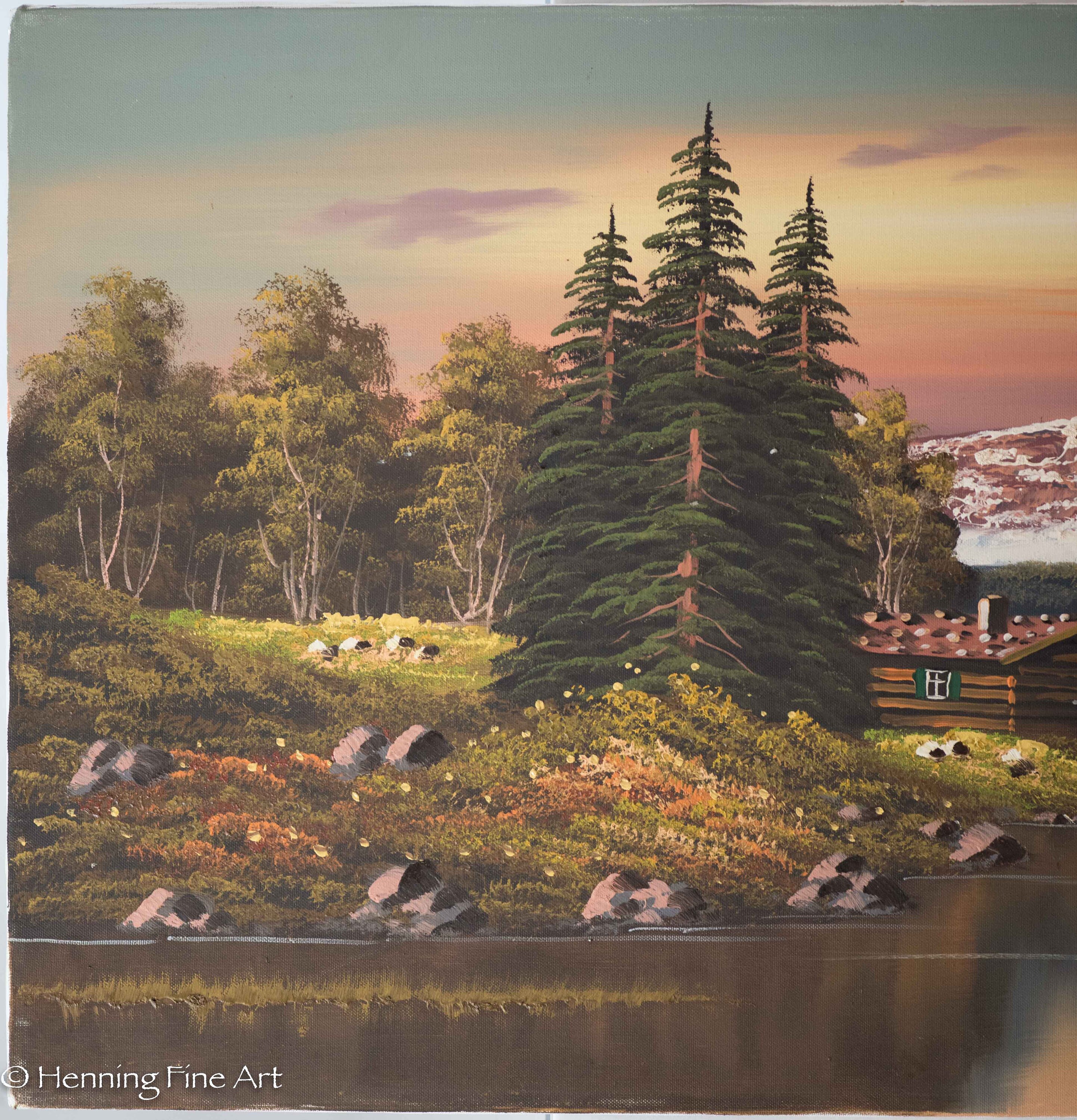 Beautiful Vintage German Landscape Oil Painting by Artur Franke