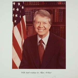 Jimmy Carter Hand Signed Presidential Photograph Excellent Condition!