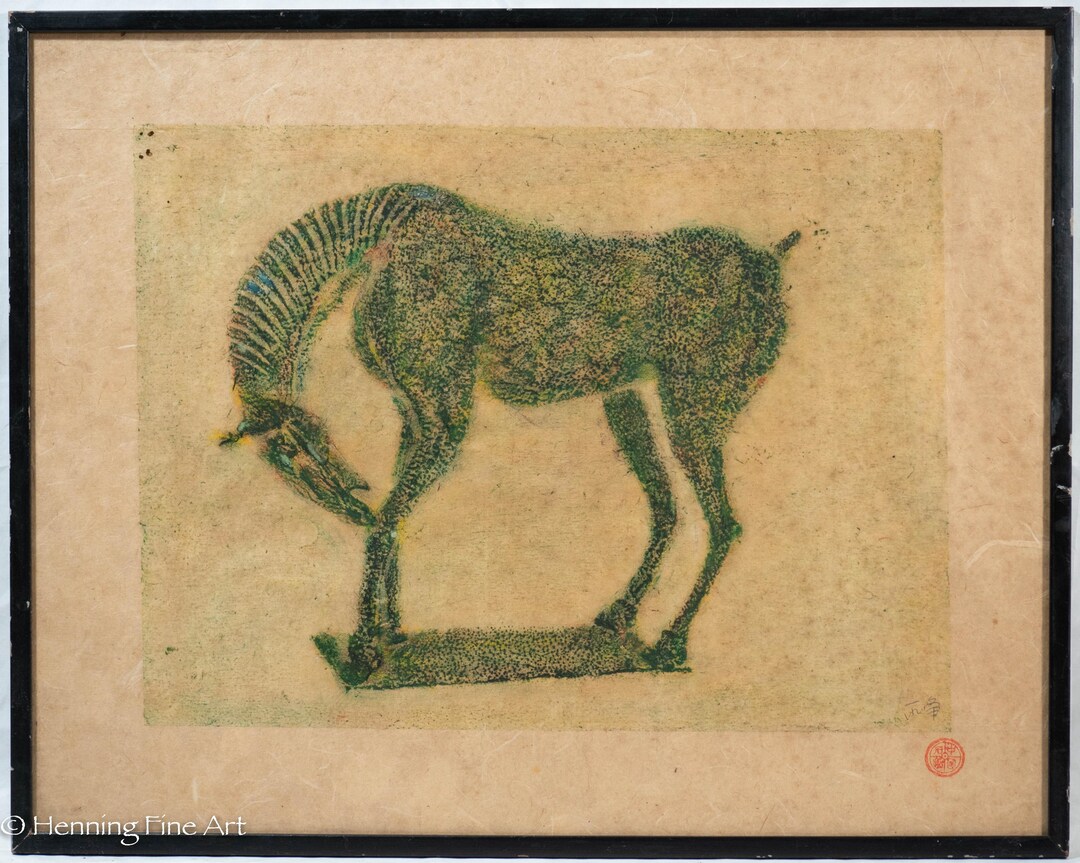 Fine Vintage Chinese Tang Dynasty Horse Rubbing W/ Red Seal, Signed! - Etsy