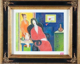 Itzchak Tarkay, Red Hat, Signed, Limited Edition Silkscreen - Etsy