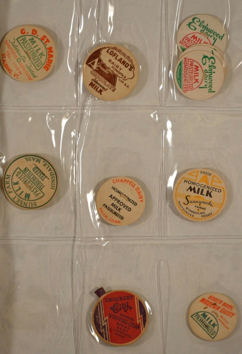 Fantastic Antique Milk Bottle Top Label Collection of 77 Tops Etsy