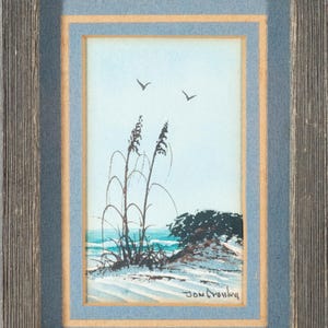 Beautiful Vintage Painting of Florida Sand Dunes Beachscape by Don Crossley 1