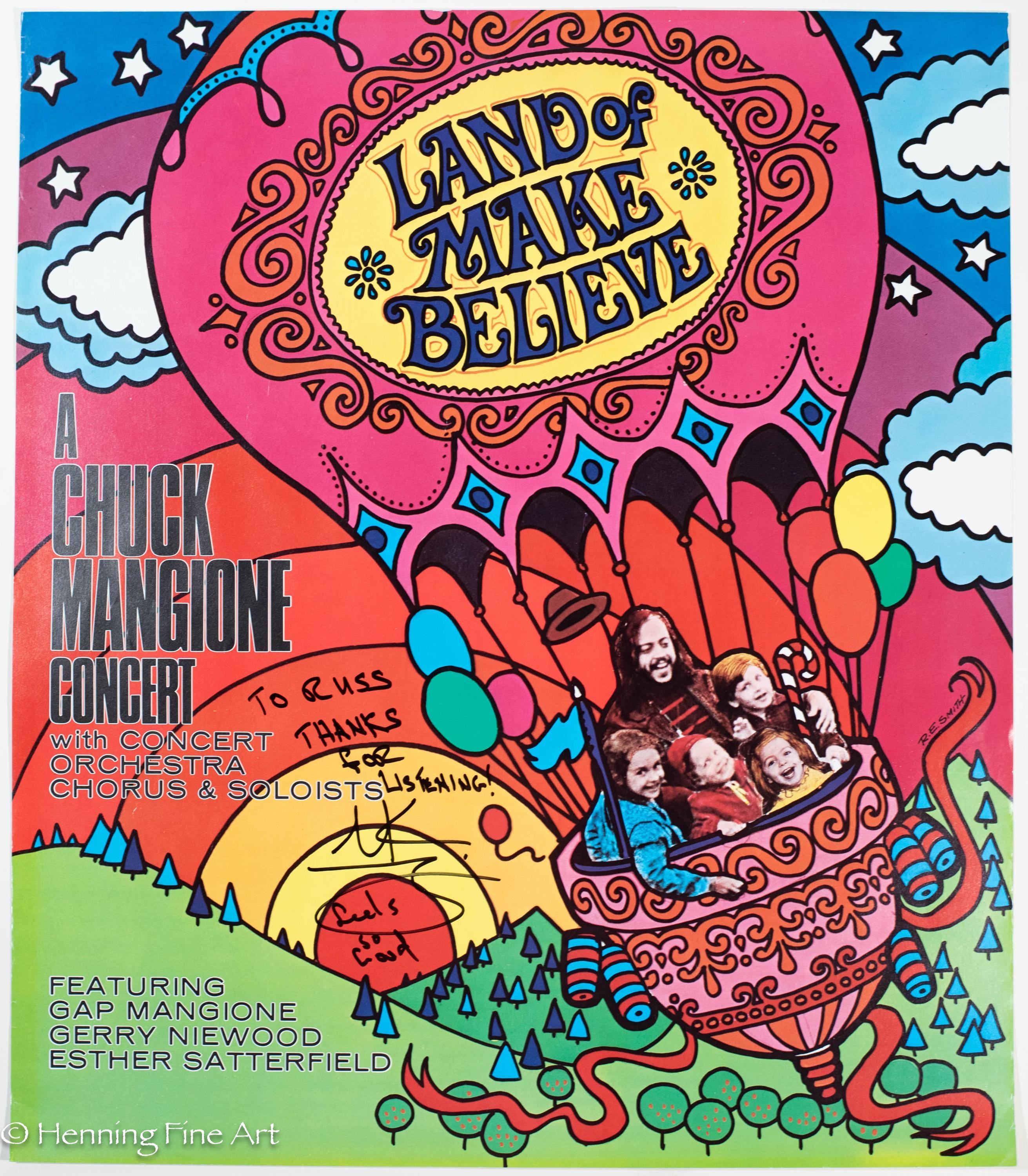Chuck Mangione Land of Make Believe Signed Concert Poster, Killer